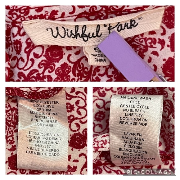 Wishful Park Red and White Flowy Top | Size Small - Picture 6 of 6